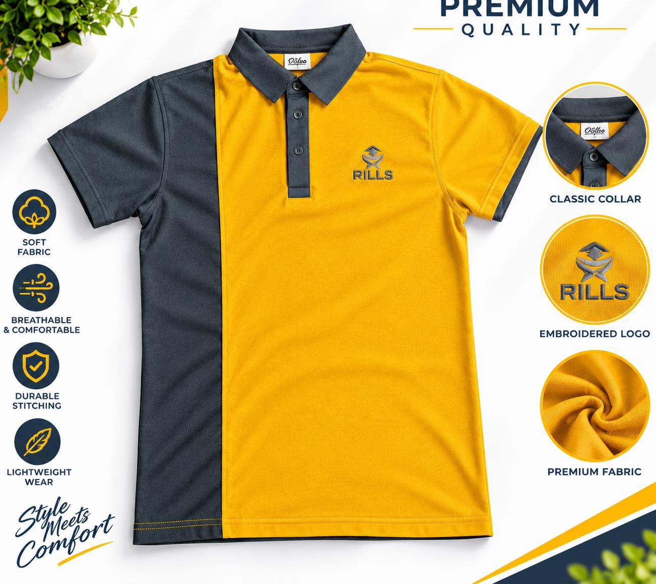 T Shirt Half Sleeve Mustard